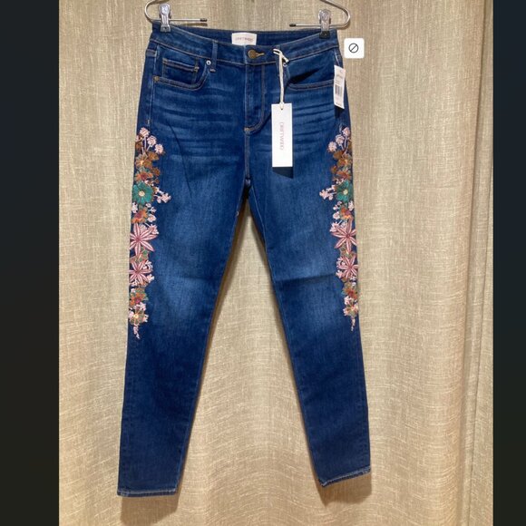 DRIFTWOOD Denim - NEW Driftwood Jackie embroidered jeans size 26 dark wash 266 4J2